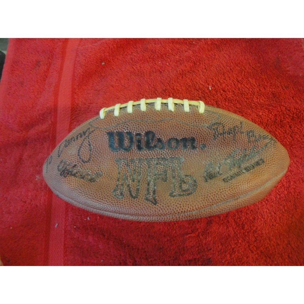Stephen Braggs 36 Miami dolphins NFL official Wilson signed autograph football